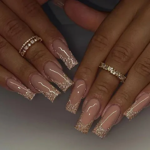 Glitter french press ons