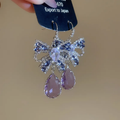 Purple butterfly earrings