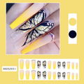 Yellow butterfly press ons