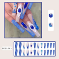 Retro sweet French blue nails
